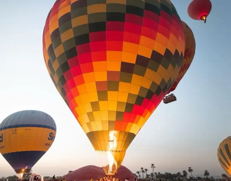 Hot air ballooning activity over Marrakech desert with ZAYD Activities